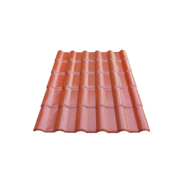 Ngói Tây Ban Nha nhựa tổng hợp ASA PVC 1050mm màu gạch đỏ