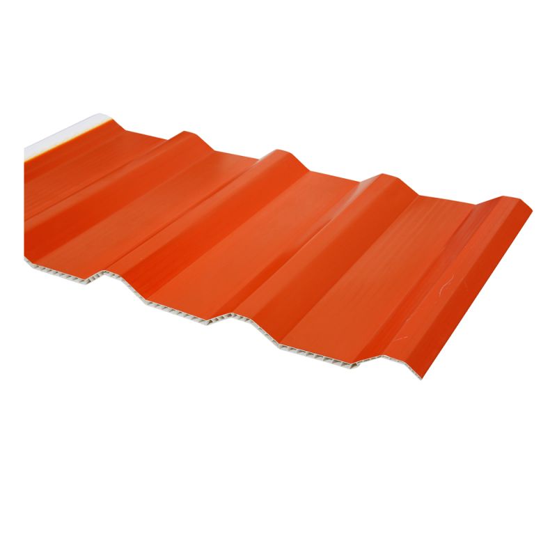 960/930mm Orange UPVC Twinwall Hollow Roofing Sheets